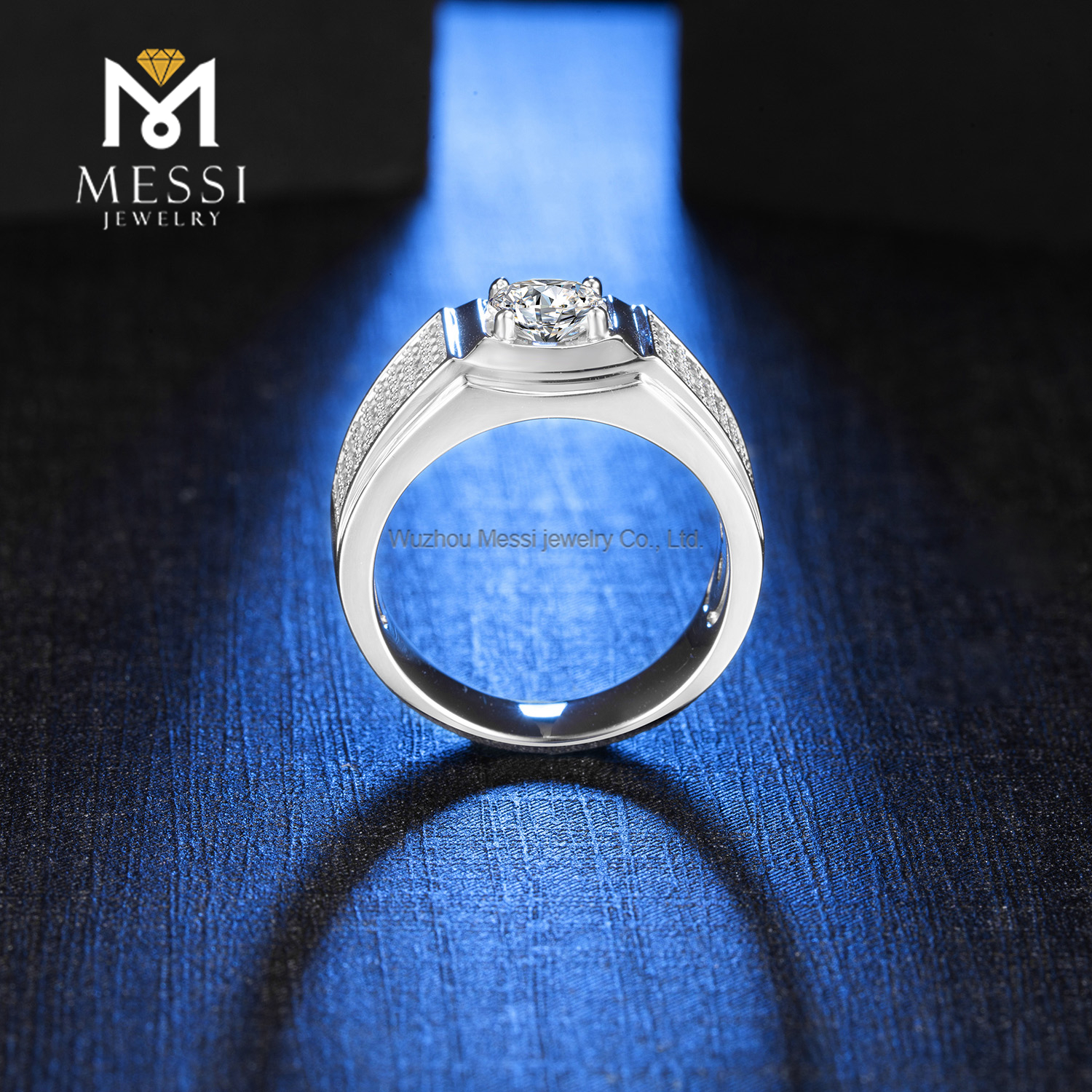 Messi Alahas - Messi Alahas 925 sterling silver nga alahas nga lalaki nga singsing sa pilak labing maayo nga kalidad nga moissanite nga singsing para sa lalaki nga Lalaki Singsing 8