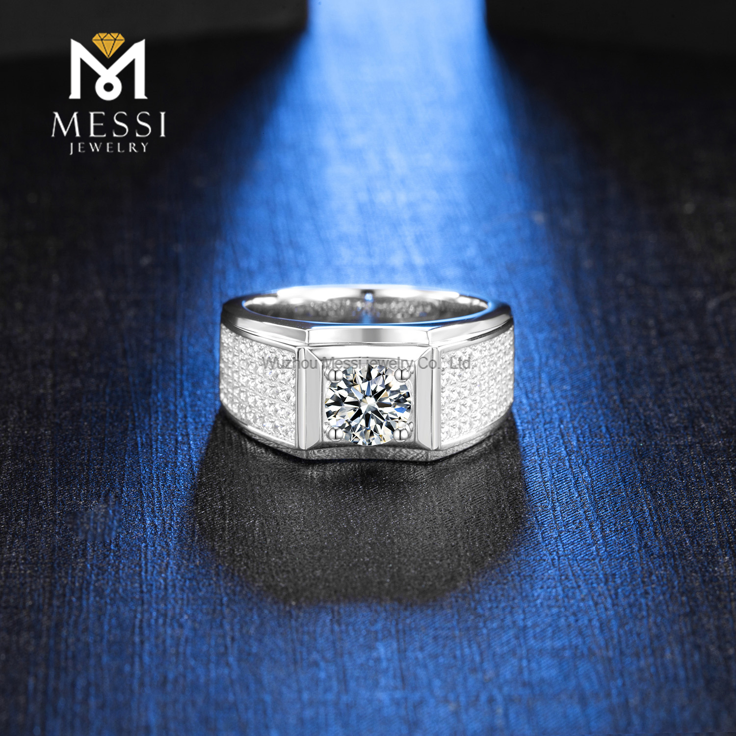 Messi Alahas - Messi Alahas 925 sterling silver nga alahas nga lalaki nga singsing sa pilak labing maayo nga kalidad nga moissanite nga singsing para sa lalaki nga Lalaki Singsing 11