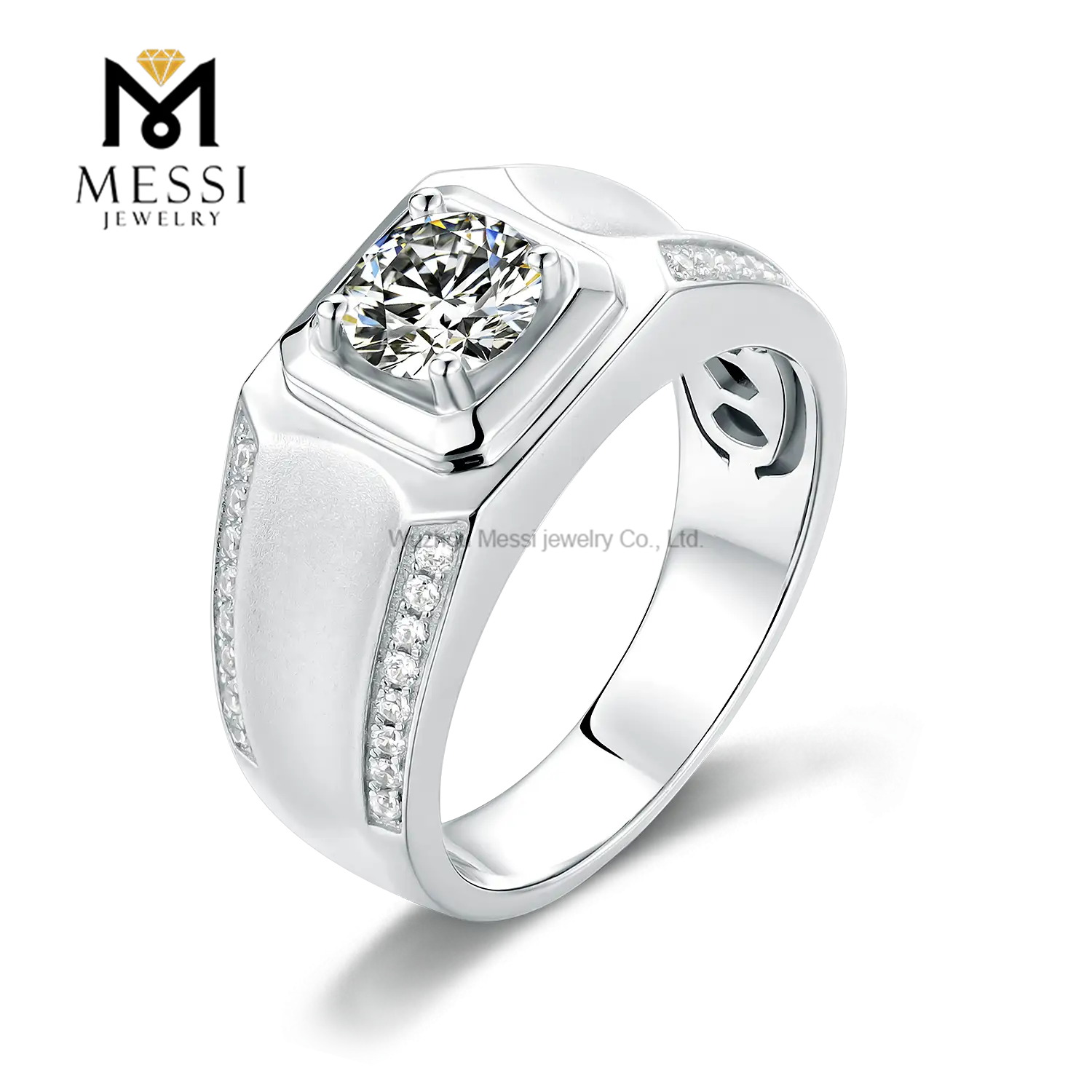 Gioielli Messi - Gioielli Messi di alta qualità 925 Gioielli in argento Rings Anello Moissanite per uomo Anello da uomo 1
