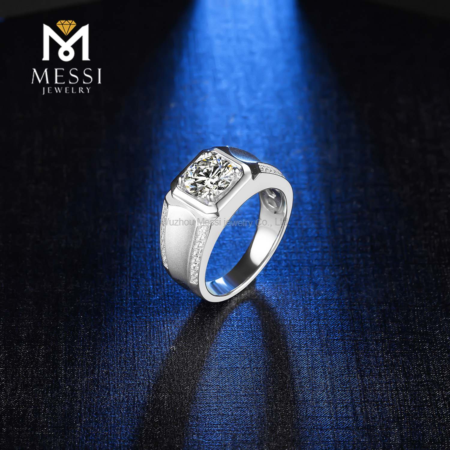 Messi Jewelry - Messi Jewelry high quality 925 silver jewelry men rings moissanite ring for man Men Ring 8
