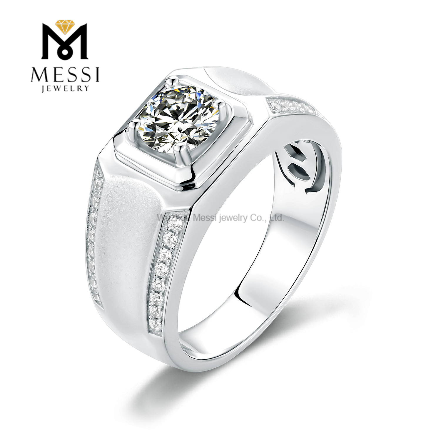Messi Jewelry - Messi Jewelry high quality 925 silver jewelry men rings moissanite ring for man Men Ring 9
