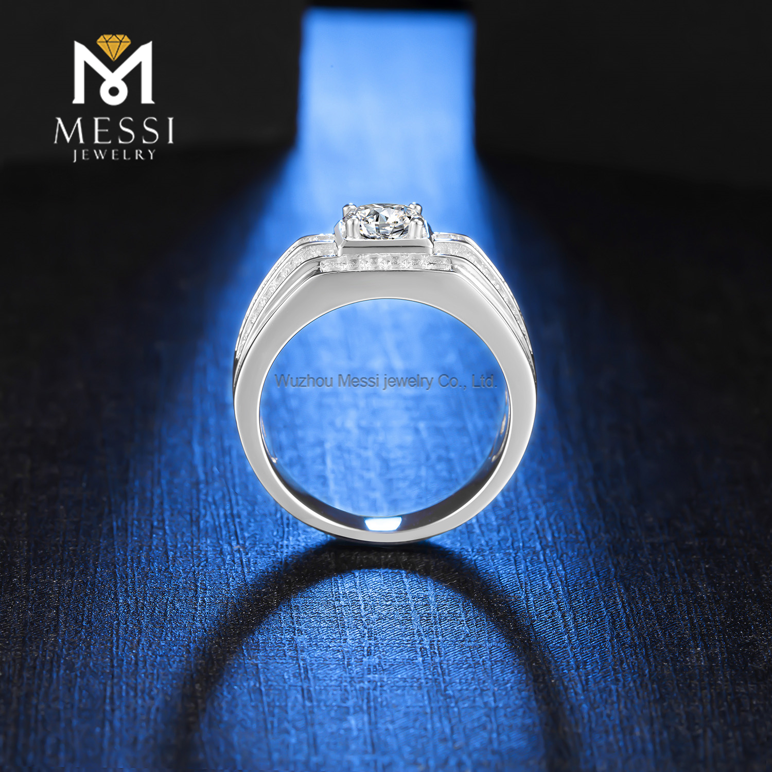 Messi Alahas - Messi Alahas 925 moissanite nga mga lalaki singsing nga pilak nga alahas sterling engagement wedding rings Mga Lalaki nga Singsing 10