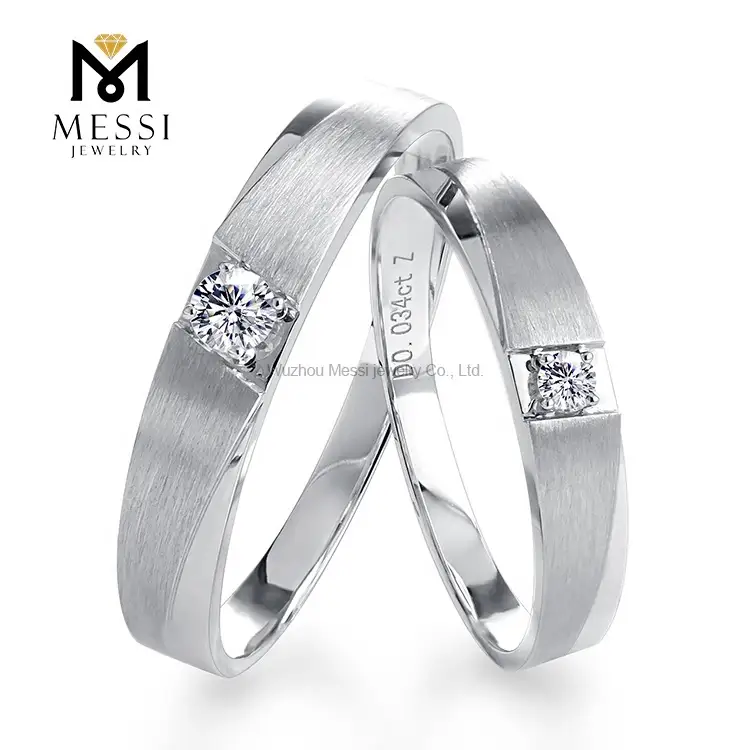 Gioielli Messi - Gioielli Messi Gioielli 18K Oro White Gold Rings Lab Crown Diamond Rings for Wedding Engagement Lovers Rings Gioielli personalizzati 1
