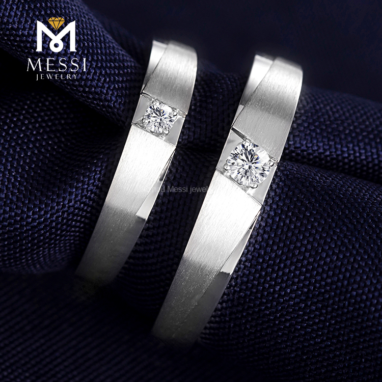 Messi Jewelry - Messi Jewelry 18k white gold couple rings lab grown diamond rings for wedding engagement lovers gift rings jewelry Custom Jewelry 16