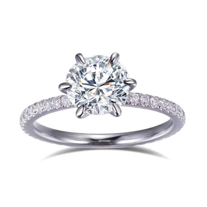 Gioielli Messi - Messi Gems MS -557 1ct Def Moissanite 2022 San Valentino Donne Regalo 14K Anello Gold Gold 1