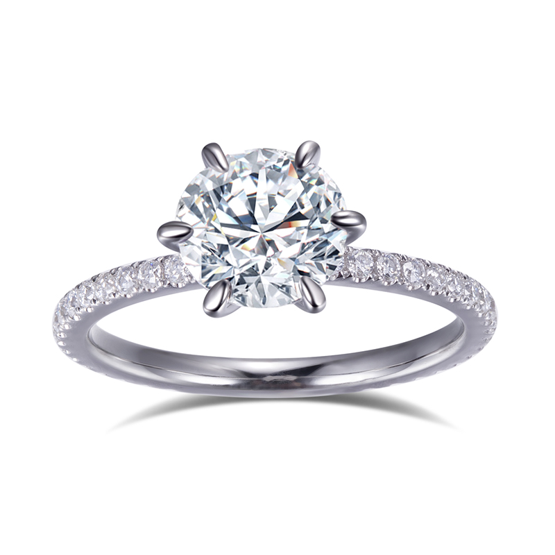 Messi Jewelry - Messi Gems MS-557 1Ct DEF Moissanite 2022 Valentine's Day Women Gift 14k Gold Ring Rings 8