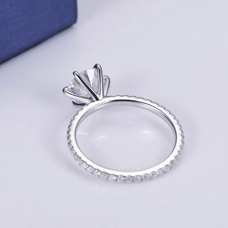 Custom moissanite solitaire engagement rings suppliers Manufacturer | Messi Jewelry 4