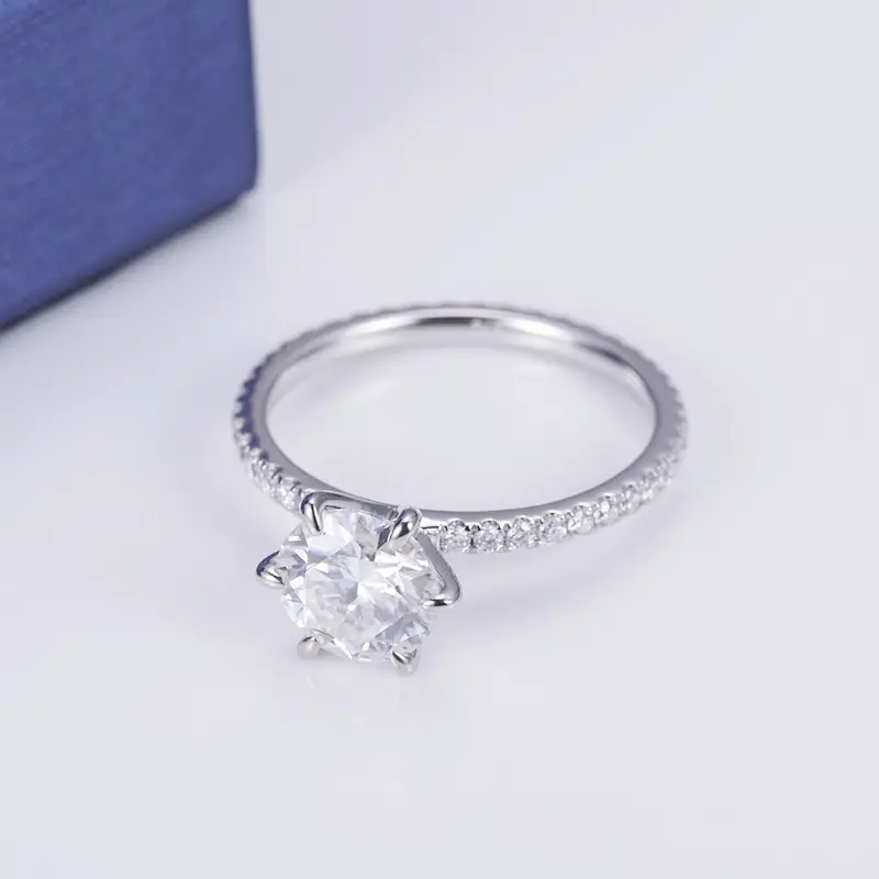Custom moissanite solitaire engagement rings suppliers Manufacturer | Messi Jewelry 5