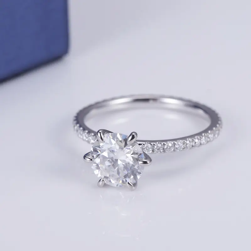 Custom moissanite solitaire engagement rings suppliers Manufacturer | Messi Jewelry 3