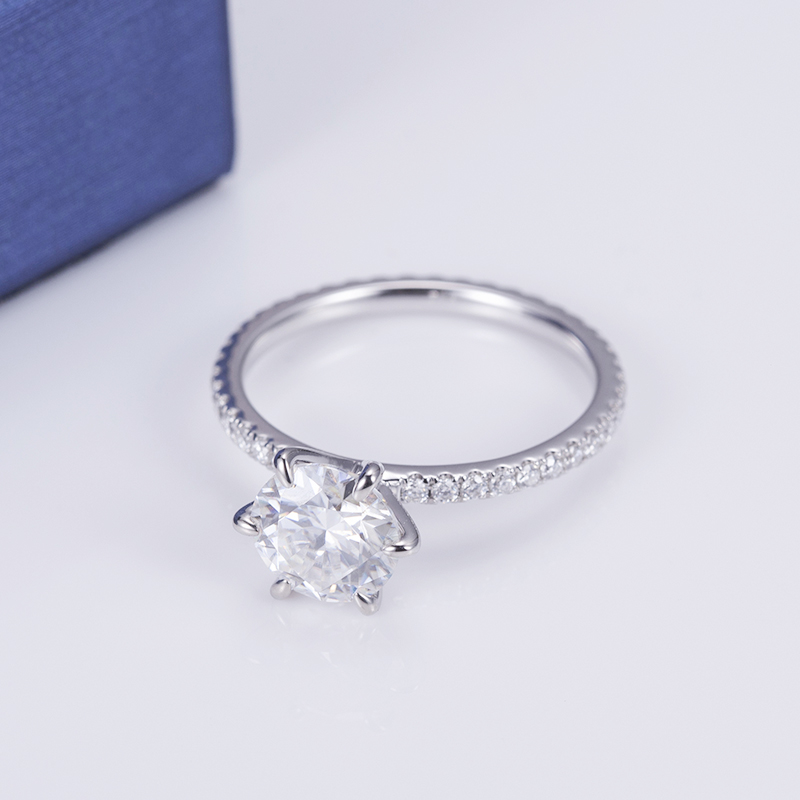 Messi Jewelry - Messi Gems MS-557 1Ct DEF Moissanite 2022 Valentine's Day Women Gift 14k Gold Ring Rings 11