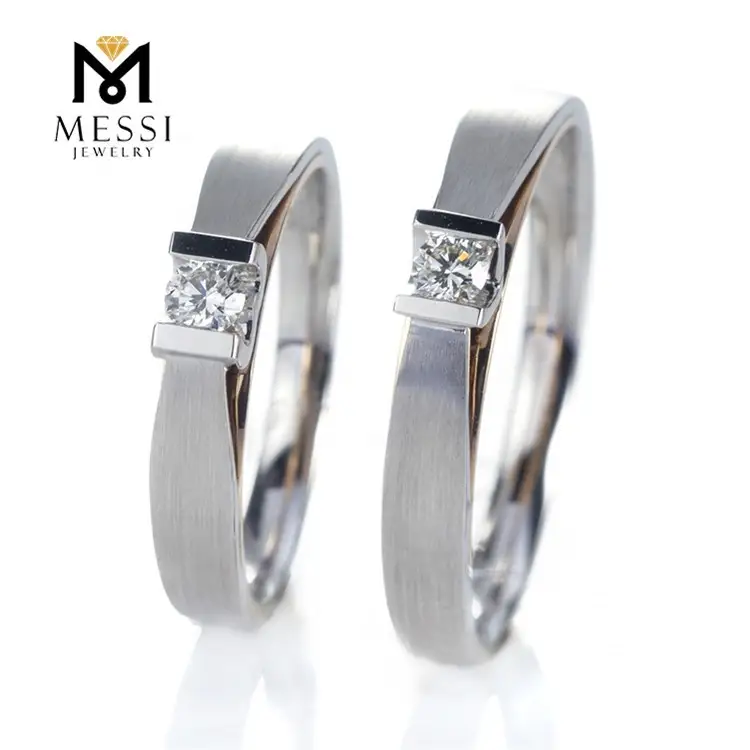 Messi Jewelry - Messi Jewelry 14k gold unique engagement rings synthetic diamond ring couple wedding bands Custom Jewelry 1