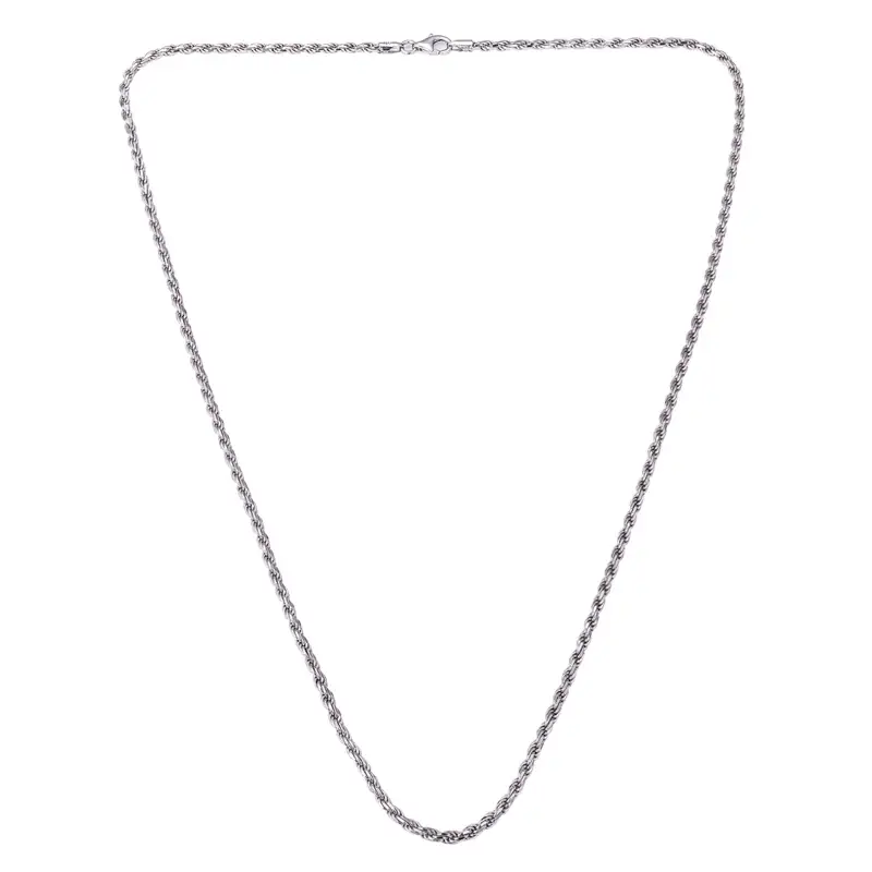 Gioielli Messi - catena di corda hip hop 925 collana in argento sterling personalizzato 1