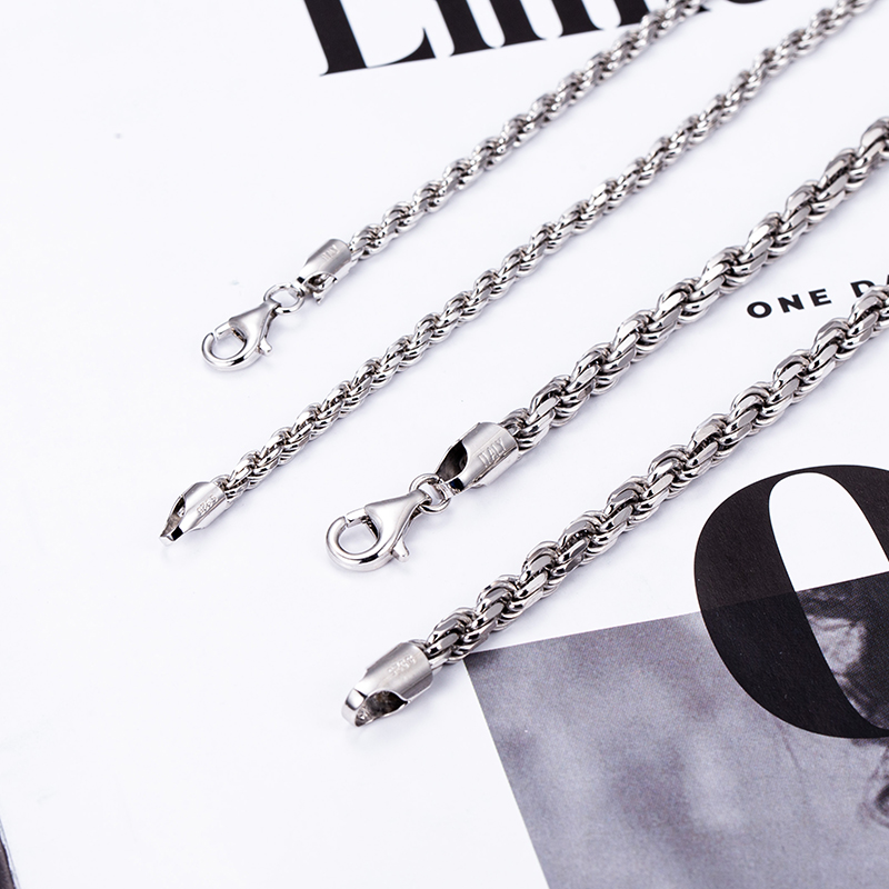 Messi Alahas - HIP HOP rope chain 925 sterling silver kwintas Custom Alahas 14