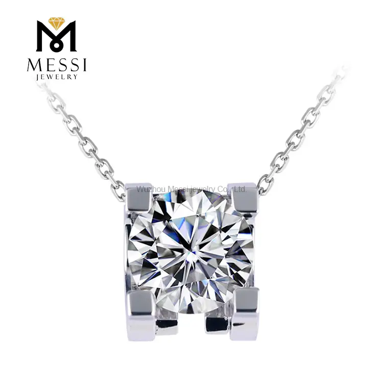 Gioielli Messi - Gioielli Messi MS -273 AU750 18K 14K White Gold 2CT Necksanite Neckace Oro 1