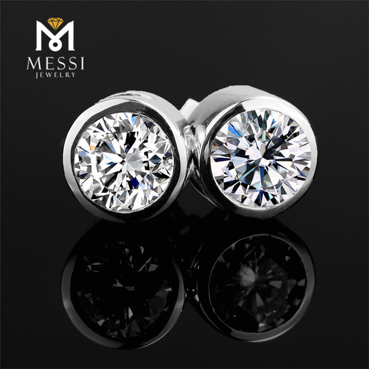 Messi Jewelry - Messi Jewelry wholesale price 14k gold 1 carat DEF moissanite stud earrings for gift Earrings 10