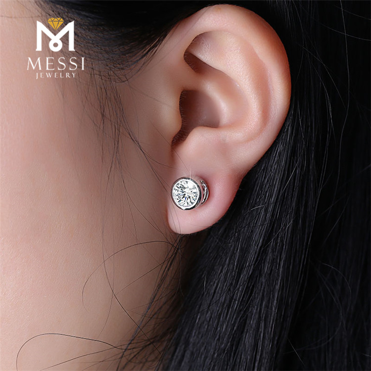 Messi Alahas - Messi Alahas 14K 18k Pure White Gold Solid Alahas 2 carats moissanite diamante ariyos Moissanite Gold Alahas 20