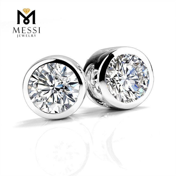 Messi Alahas - Messi Alahas 14K 18k Pure White Gold Solid Alahas 2 carats moissanite diamante ariyos Moissanite Gold Alahas 8