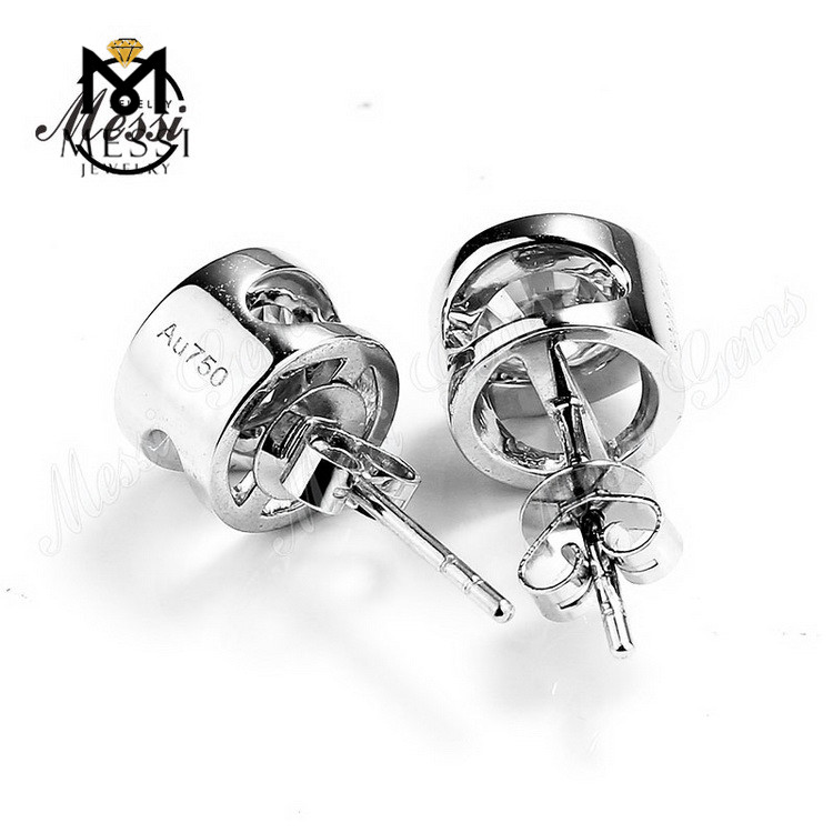 Messi Alahas - Messi Alahas 14K 18k Pure White Gold Solid Alahas 2 carats moissanite diamante ariyos Moissanite Gold Alahas 12