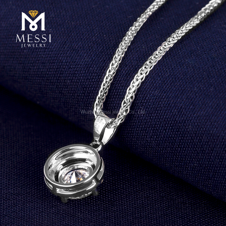 Messi Alahas - Messi Alahas MS-275 lingin nga porma elegante nga fashion 18k puti nga bulawan moissanite Necklace Moissanite Gold Alahas 12