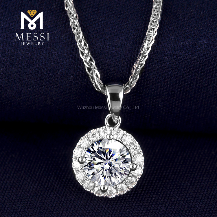 Messi Alahas - Messi Alahas MS-275 lingin nga porma elegante nga fashion 18k puti nga bulawan moissanite Necklace Moissanite Gold Alahas 10