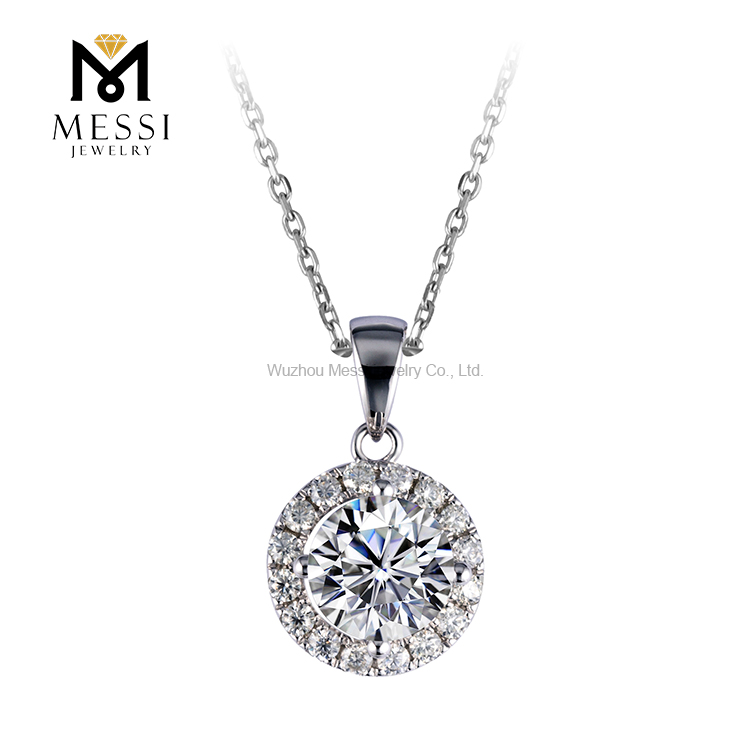 Messi Alahas - Messi Alahas MS-275 lingin nga porma elegante nga fashion 18k puti nga bulawan moissanite Necklace Moissanite Gold Alahas 8