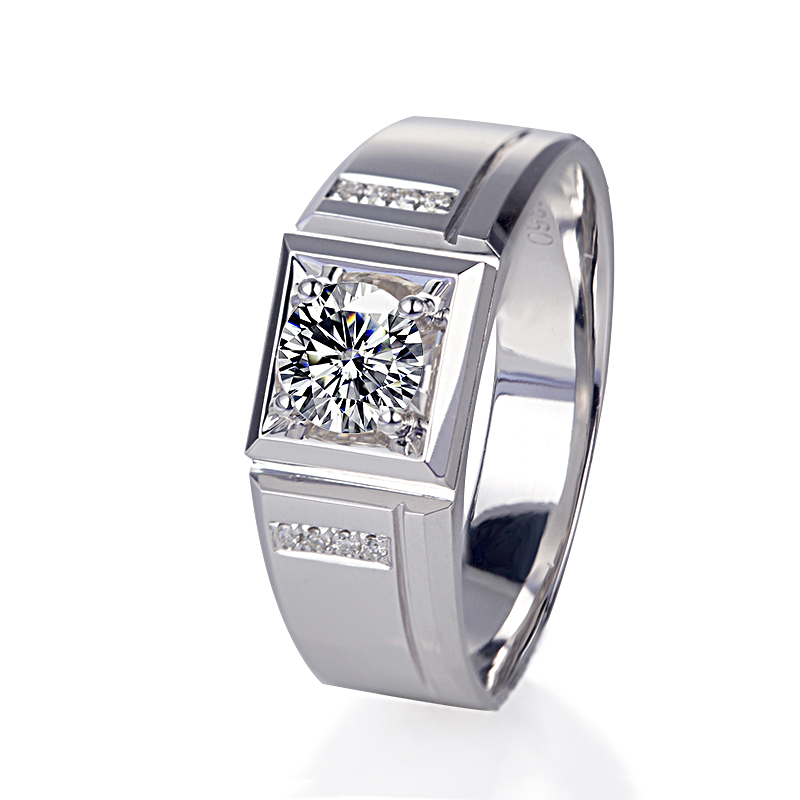 Messi Jewelry - Messi Gems 18k white gold gentle ring moissanite men Ring Men Rings 8