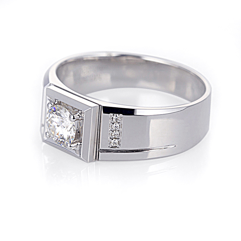 Messi Jewelry - Messi Gems 18k white gold gentle ring moissanite men Ring Men Rings 10