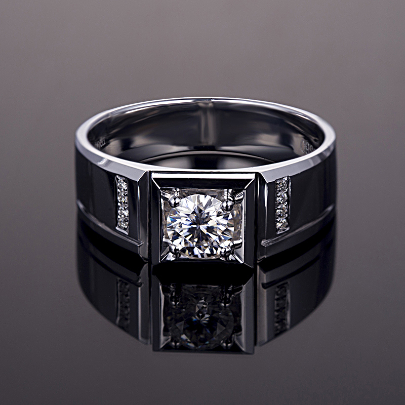 Messi Jewelry - Messi Gems 18k white gold gentle ring moissanite men Ring Men Rings 11