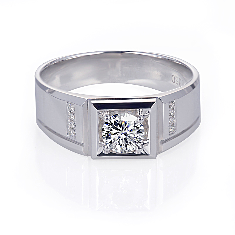 Messi Jewelry - Messi Gems 18k white gold gentle ring moissanite men Ring Men Rings 9