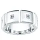 Platinum Pt950 Square DEF Moissanite Ring - High Quality 7