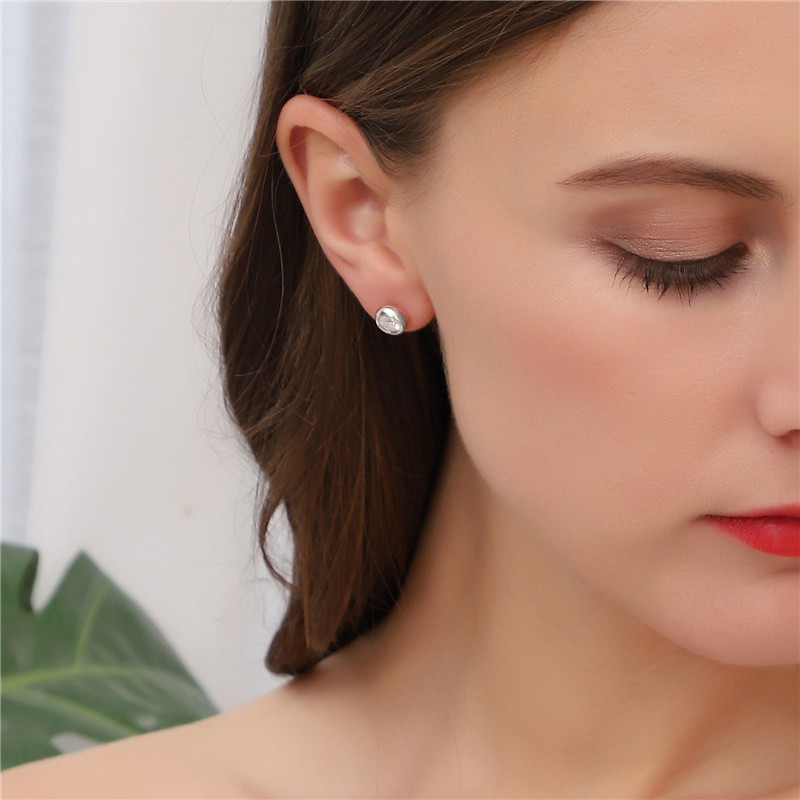 Messi Jewelry - Messi Jewellery Earring Rose Gold Fashion Wedding Women Jewelry Gift White gold Party Moissanite round set bubblu Earring Earrings 12