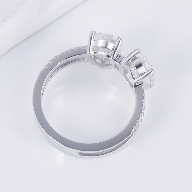 Messi Alahas - Messi Alahas 2022 Trendy Toi Et Moi moissanite DEF nga kolor 14k puti nga Bulawan nga Babaye nga Singsing nga Regalo para sa Babaye nga Singsing 10