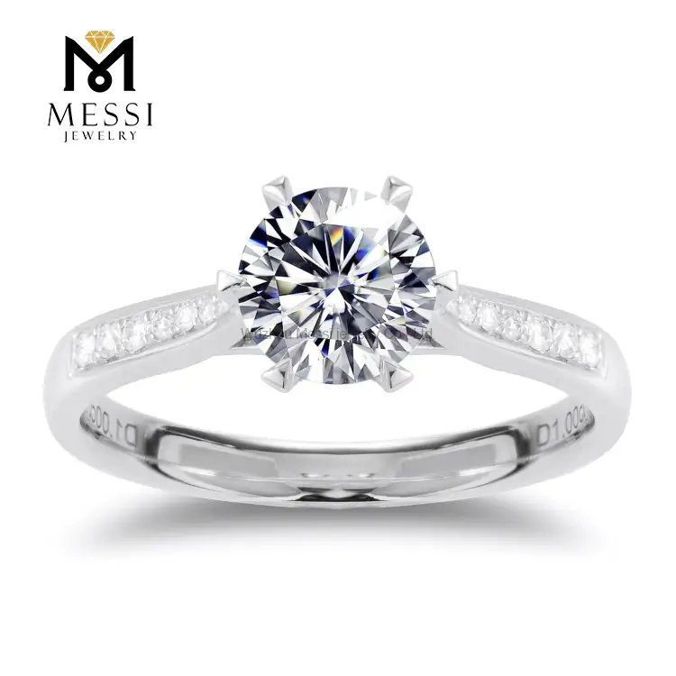 Gioielli Messi - Messi Gems MS -126 2021 Ultime donne Elegant Women Engagement 1 Ring Moissanite Gold Jewelry 1