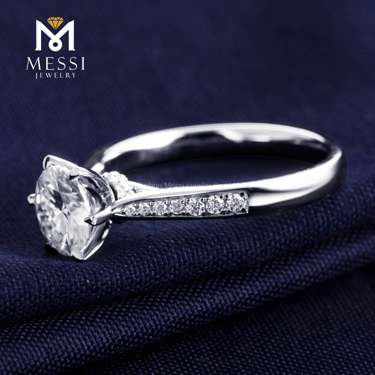 Kalung solitaire moissanite klasik dari Tiongkok | Perhiasan Messi 12