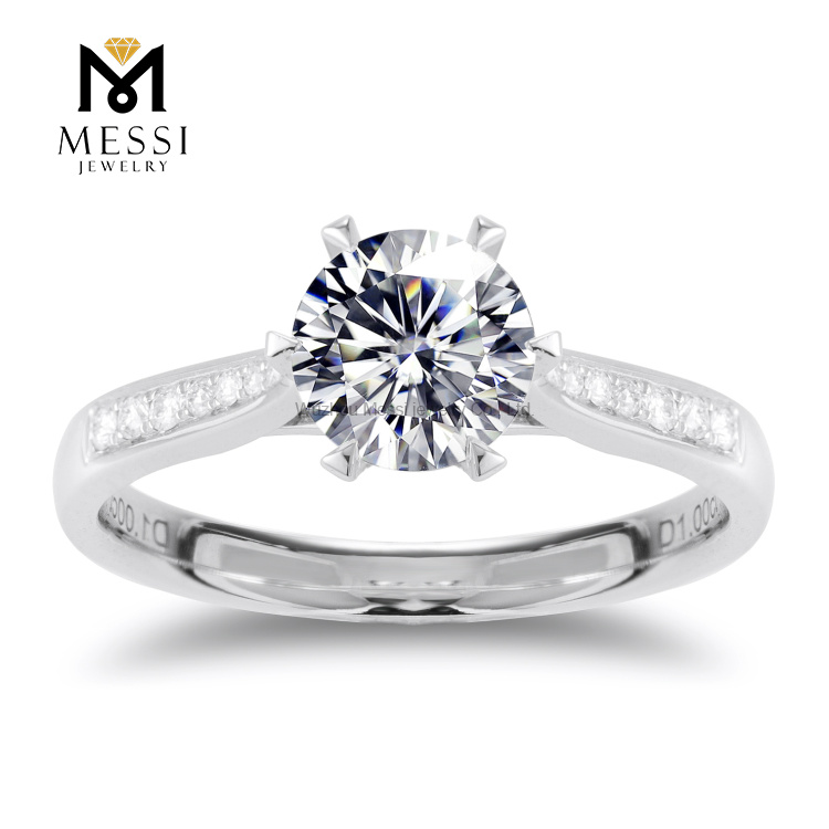 Kalung solitaire moissanite klasik dari Tiongkok | Perhiasan Messi 8