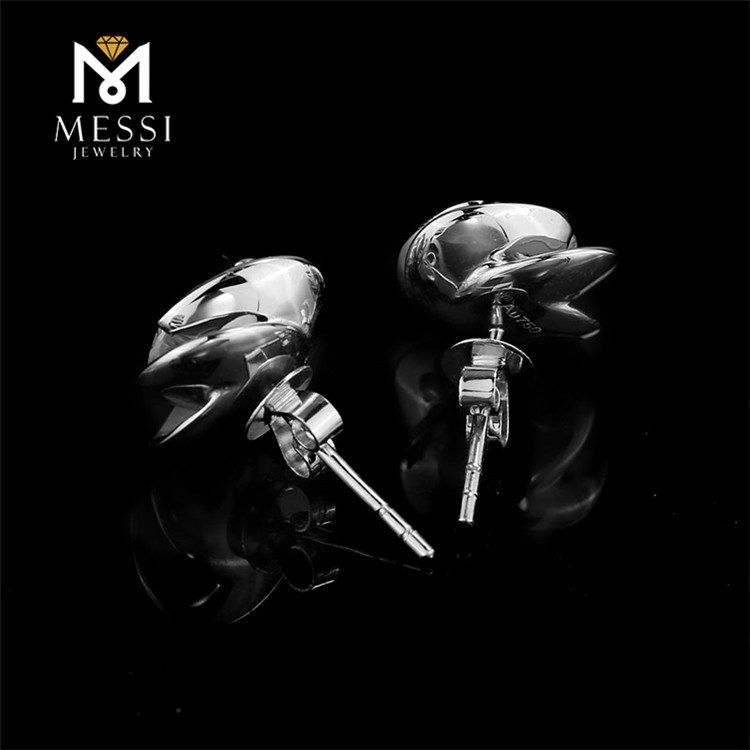 Brincos de moissanita de longa duração com lapidação princesa, feitos na China | Messi Jewelry 10