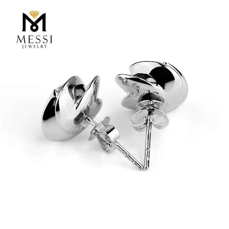 Custom moissanite martini stud earrings factory price Manufacturer | Messi Jewelry 7