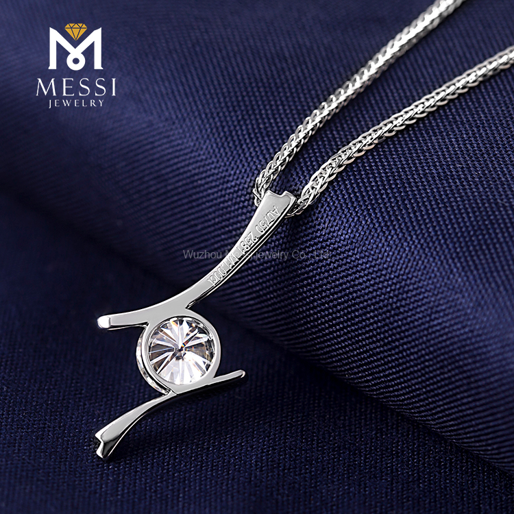 Messi Alahas - MS-206 Messi Alahas nga suga 14k 18k puti nga bulawan 1ct DEF moissanite necklace pendant nga regalo para sa inahan 2020 Kwintas 14