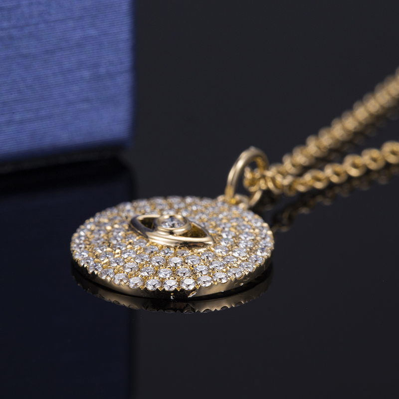 Messi Jewelry - MS-419 14K gold jewelry custom eys moissanite pendant necklace Moissanite Gold Jewelry 11