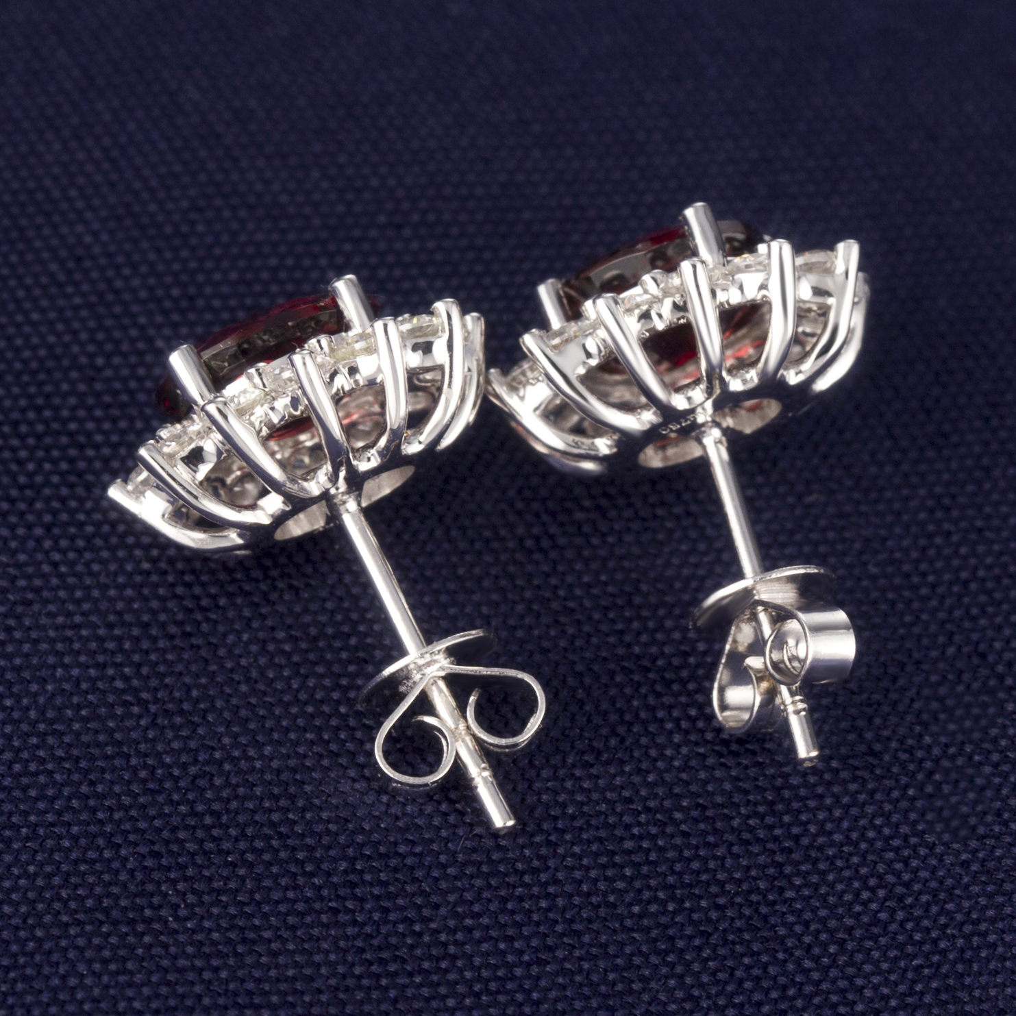 Messi Alahas - Bulaklak nga Ariyos alahas Messi Alahas 14K 18K White Gold Garnet gikan sa fashion alang sa mga babaye nga regalo Party Earrings Lab Gibuhat Emerald Alahas 12