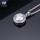 Multi-functional Messi Jewelry- 18K White Gold Moissanite Necklace 4