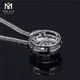 Multi-functional Messi Jewelry- 18K White Gold Moissanite Necklace 6