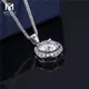 Multi-functional Messi Jewelry- 18K White Gold Moissanite Necklace 5