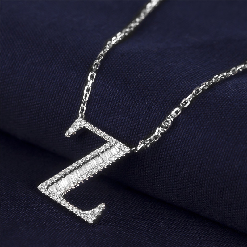 Месси ювелирные изделия - Месси ювелирные украшения подвесное ожерелье белое золото. 9