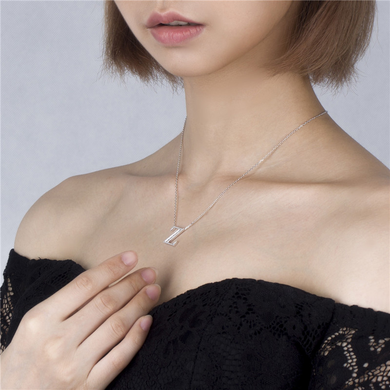 Месси ювелирные изделия - Месси ювелирные украшения подвесное ожерелье белое золото. 12