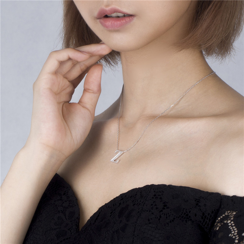 Месси ювелирные изделия - Месси ювелирные украшения подвесное ожерелье белое золото. 13