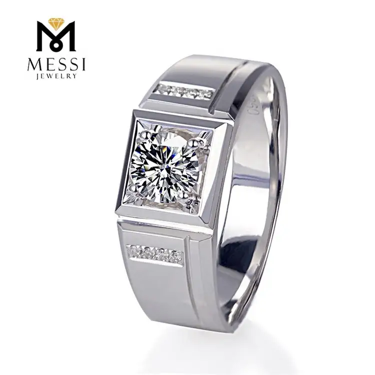 Gioielli Messi - Gioielli Messi di alta qualità 14K Gioielli in oro all'ingrosso Au750 Mens Moissanite Anelli da uomo Anelli 1