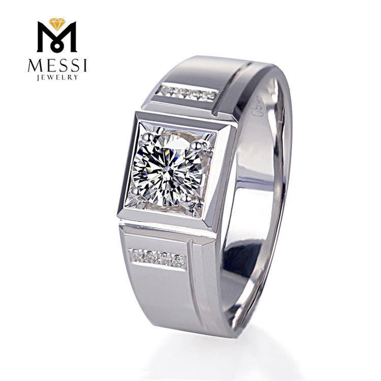 Messi Jewelry - Messi Jewelry high quality 14k gold jewelry wholesale AU750 mens moissanite rings Men Rings 8