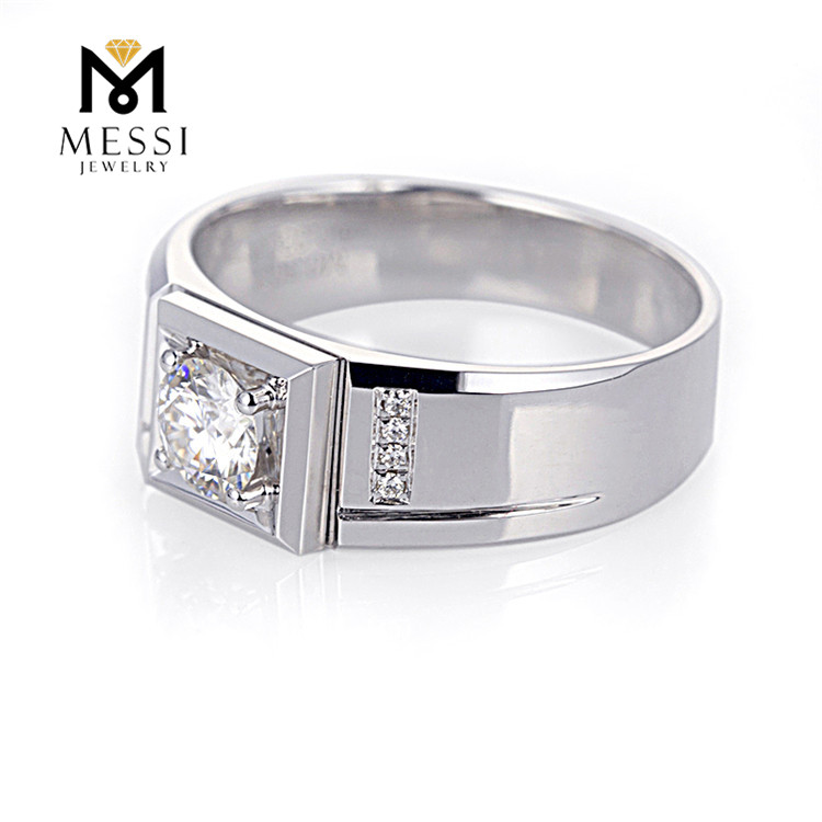 Messi Jewelry - Messi Jewelry high quality 14k gold jewelry wholesale AU750 mens moissanite rings Men Rings 12