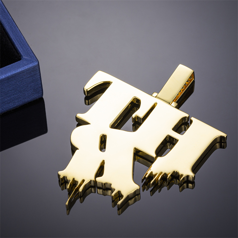 Messi Jewelry - MS-302 HTR Custom Hip Hop Pendent White Gold Yellow Gold Planted Necklace Custom Jewelry 10